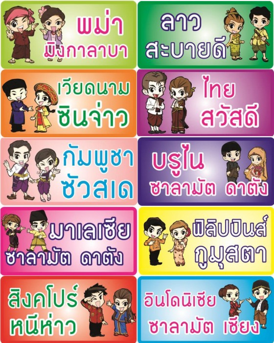 10 คำทักทายอาเซียน