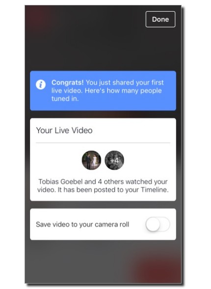 Save video after Live Facebook