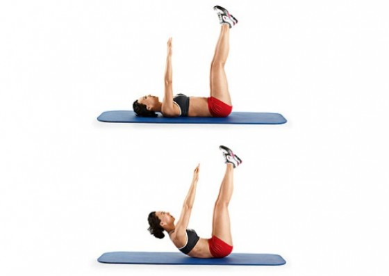 Vertical Toe Touches งอตัวเกร็งท้อง