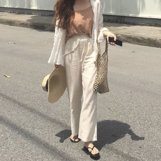 ไอเดียแต่งตัวสีเอิร์ธโทนขาว-น้ำตาล