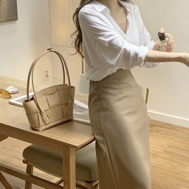 ไอเดียแต่งตัวสีเอิร์ธโทนขาว-น้ำตาล