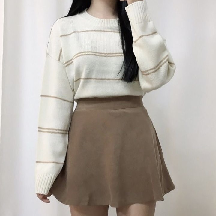 ไอเดียแต่งตัวสีเอิร์ธโทนขาว-น้ำตาล