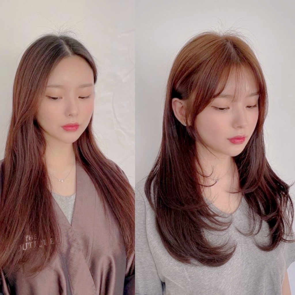 ทรงผมเกาหลีสาวผมยาว
