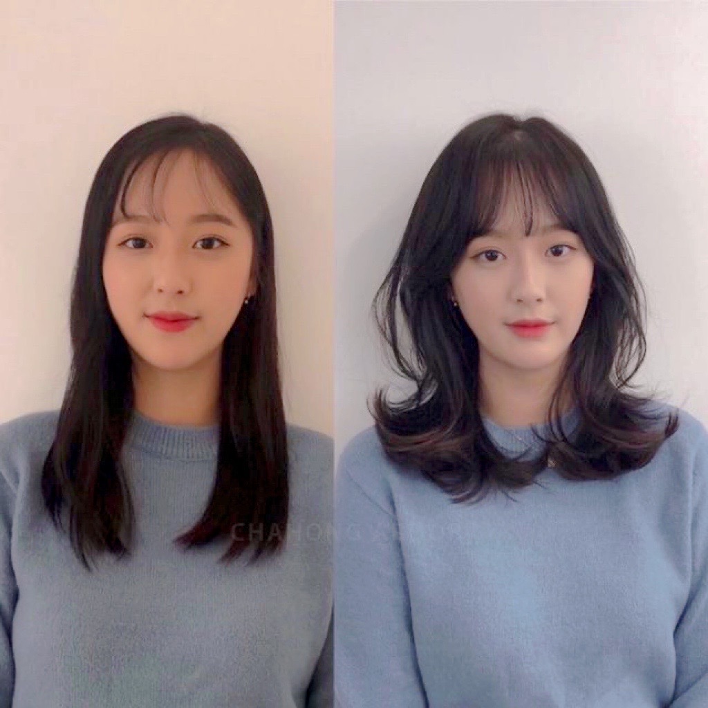 ทรงผมเกาหลีสาวผมประบ่า