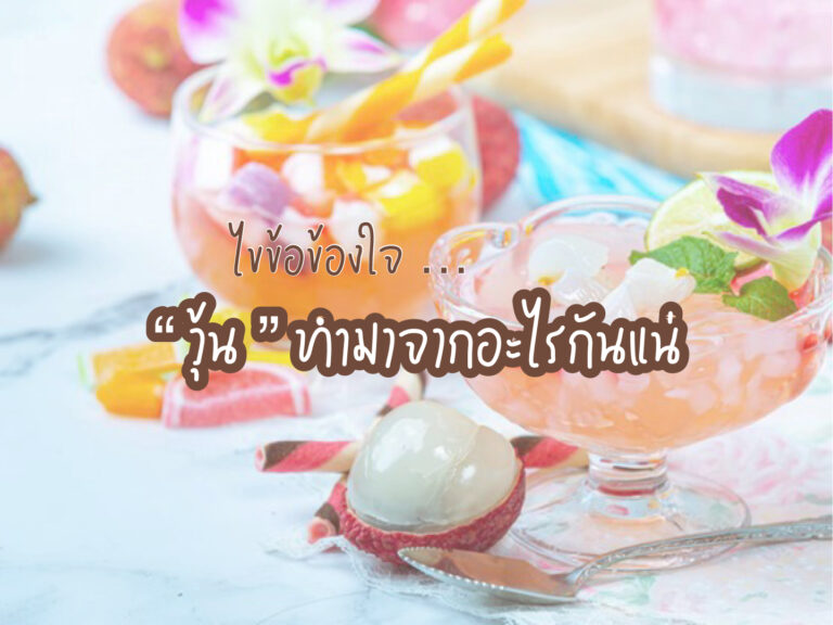 วุ้นทำมาจากอะไร