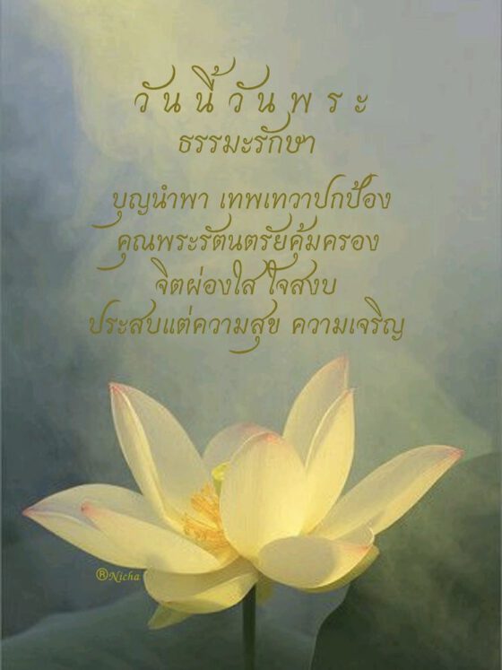 สวัสดีวันพระ ธรรมมะรักษา