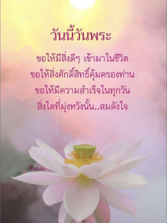 วันนี้วันพระ ขอให้มีแต่สิ่งดีๆ