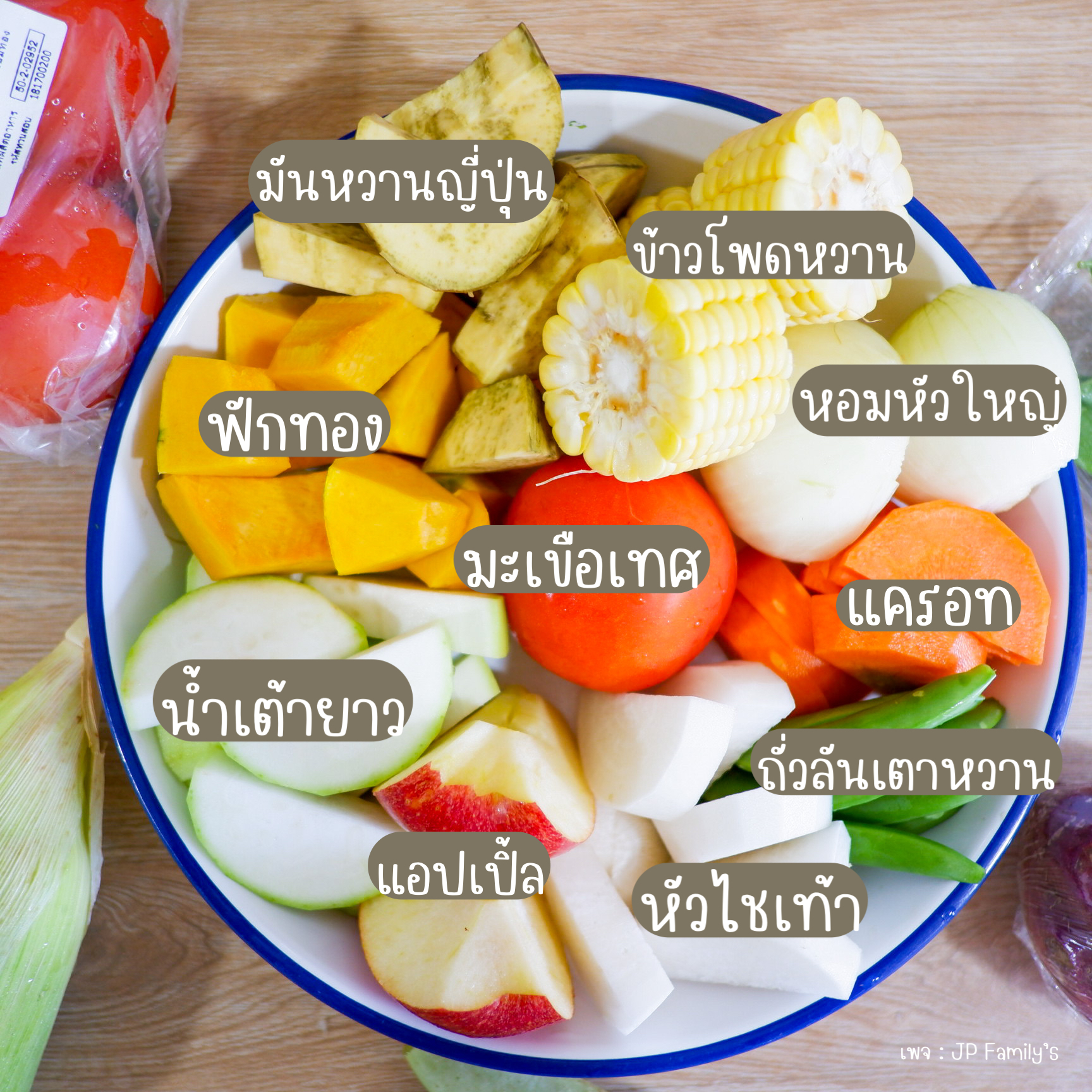 ผักทำน้ำสต็อกไก่