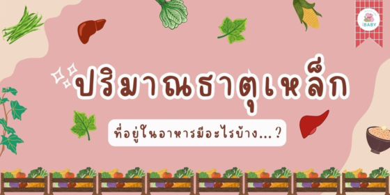 ปริมาณธาตุเหล็กในอาหาร