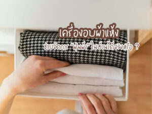 เครื่องอบผ้าแห้งช่วยจัดการ “ฝุ่นผ้า” ในบ้านได้จริงหรือ ?
