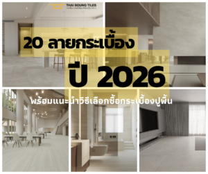 แนะนำ 20 ลายกระเบื้องปูพื้นที่ดีที่สุดปี 2026 พร้อมแนะนำวิธีเลือกซื้อกระเบื้องปูพื้น