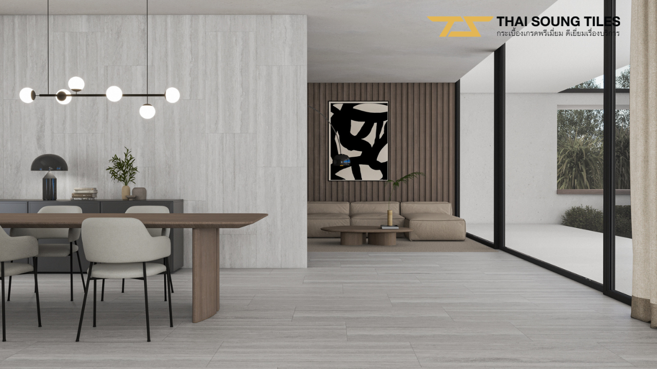 ตัวอย่างกระเบื้องซีรีย์ Travertine TR