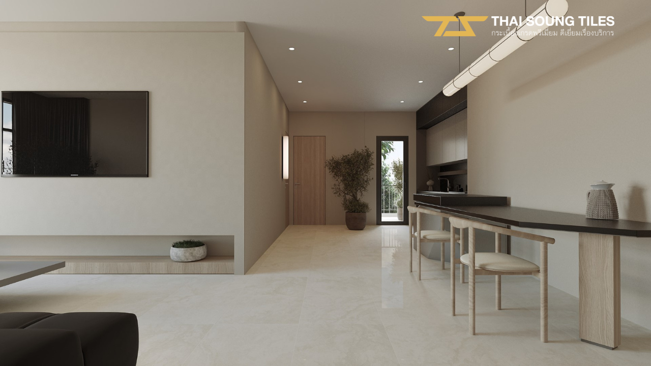 ตัวอย่างกระเบื้องซีรีย์ Travertine Cross