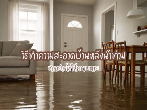 วิธีทำความสะอาดบ้านหลังน้ำท่วม ทำอย่างไรให้คราบหาย